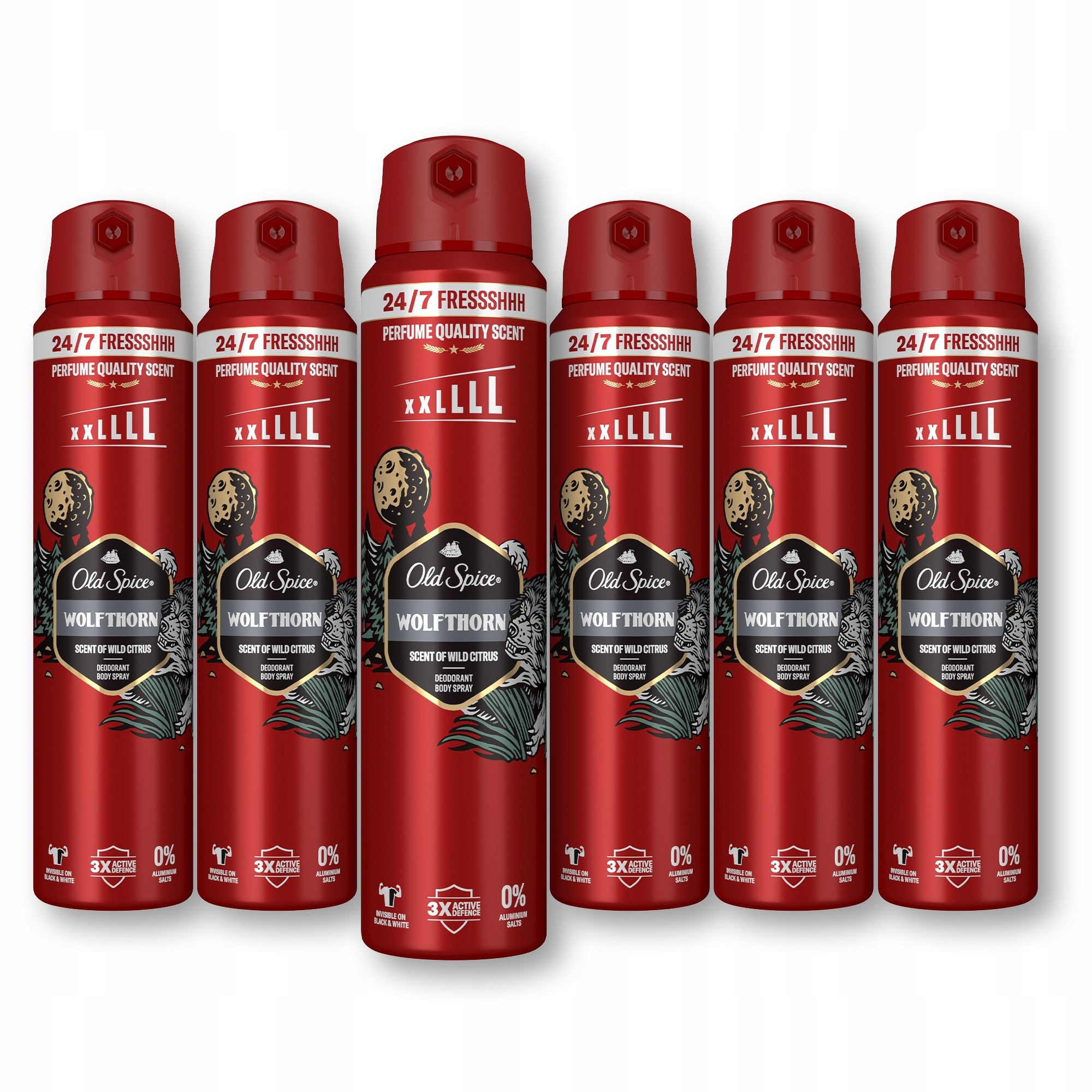 Old Spice Wolfthorn dezodorant v spreji pre mužov 6x250 ml